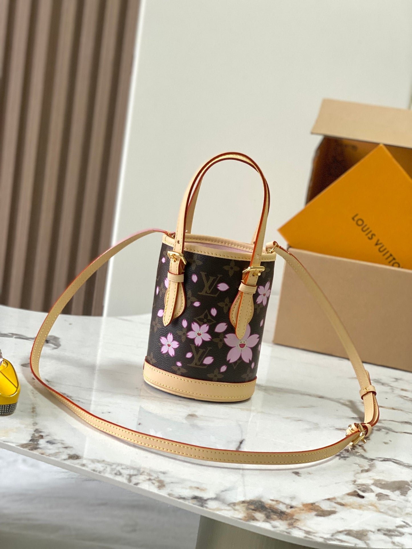 nano bucket bag: Takashi Murakami Sakura Series Handbag