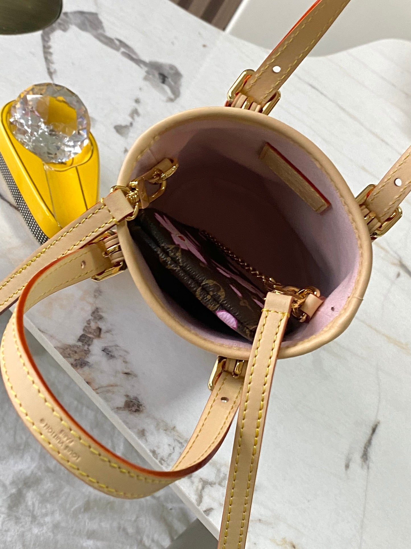 nano bucket bag: Takashi Murakami Sakura Series Handbag