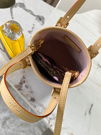 nano bucket bag: Takashi Murakami Sakura Series Handbag