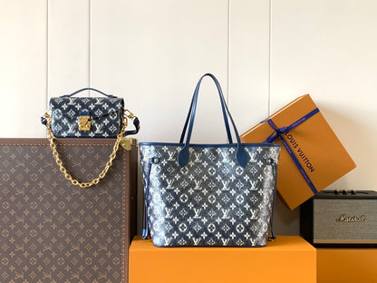 Neverfull Black Denim