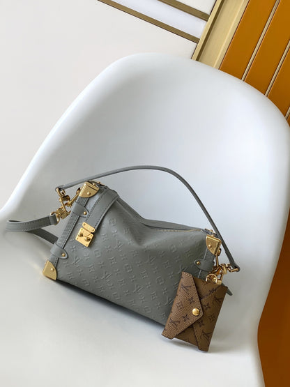 Side Trunk Denim Handbag