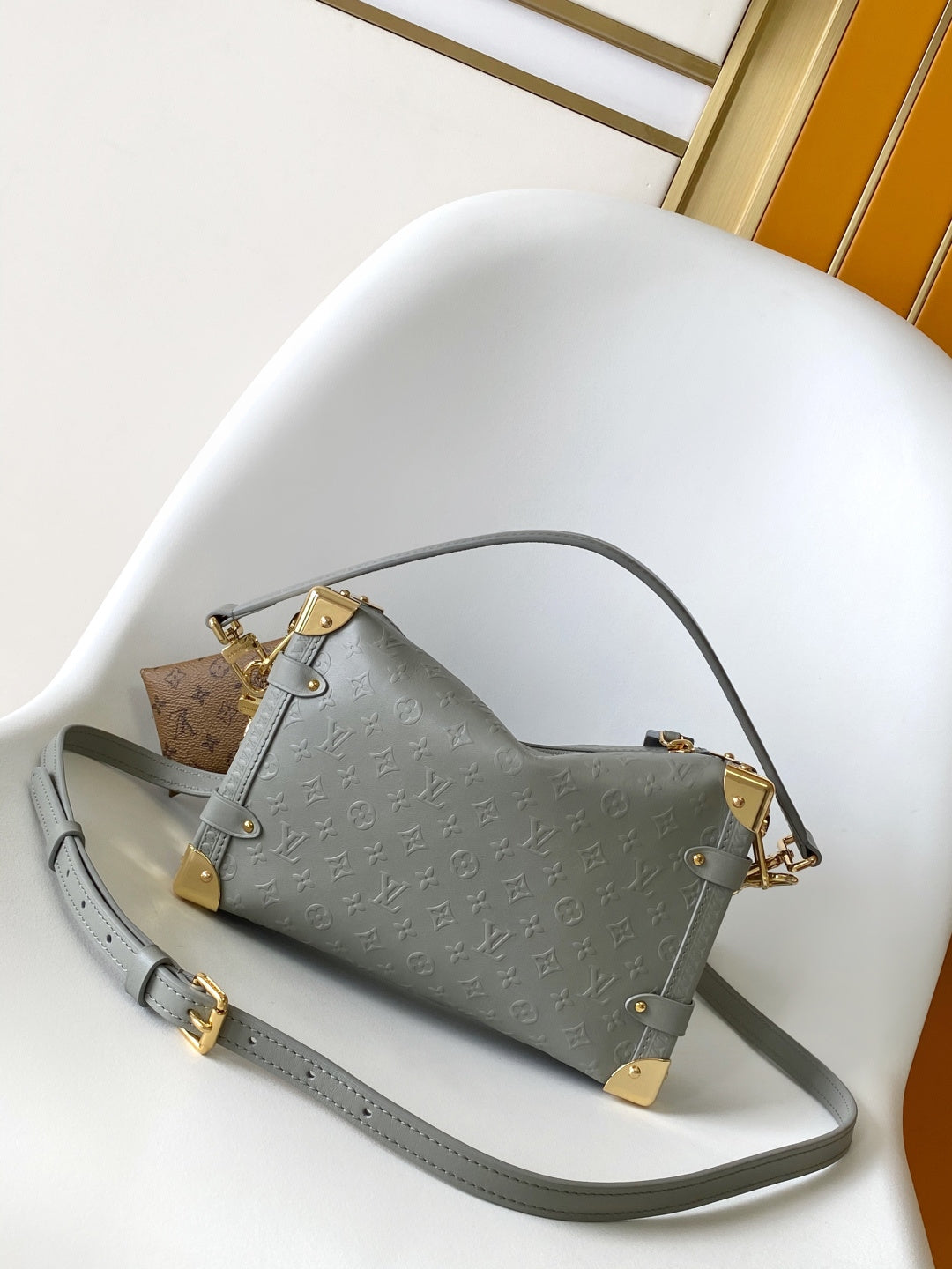 Side Trunk Denim Handbag