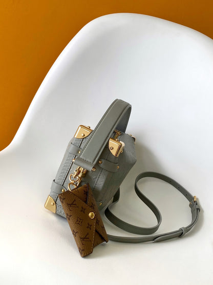 Side Trunk Denim Handbag