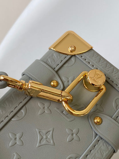 Side Trunk Denim Handbag