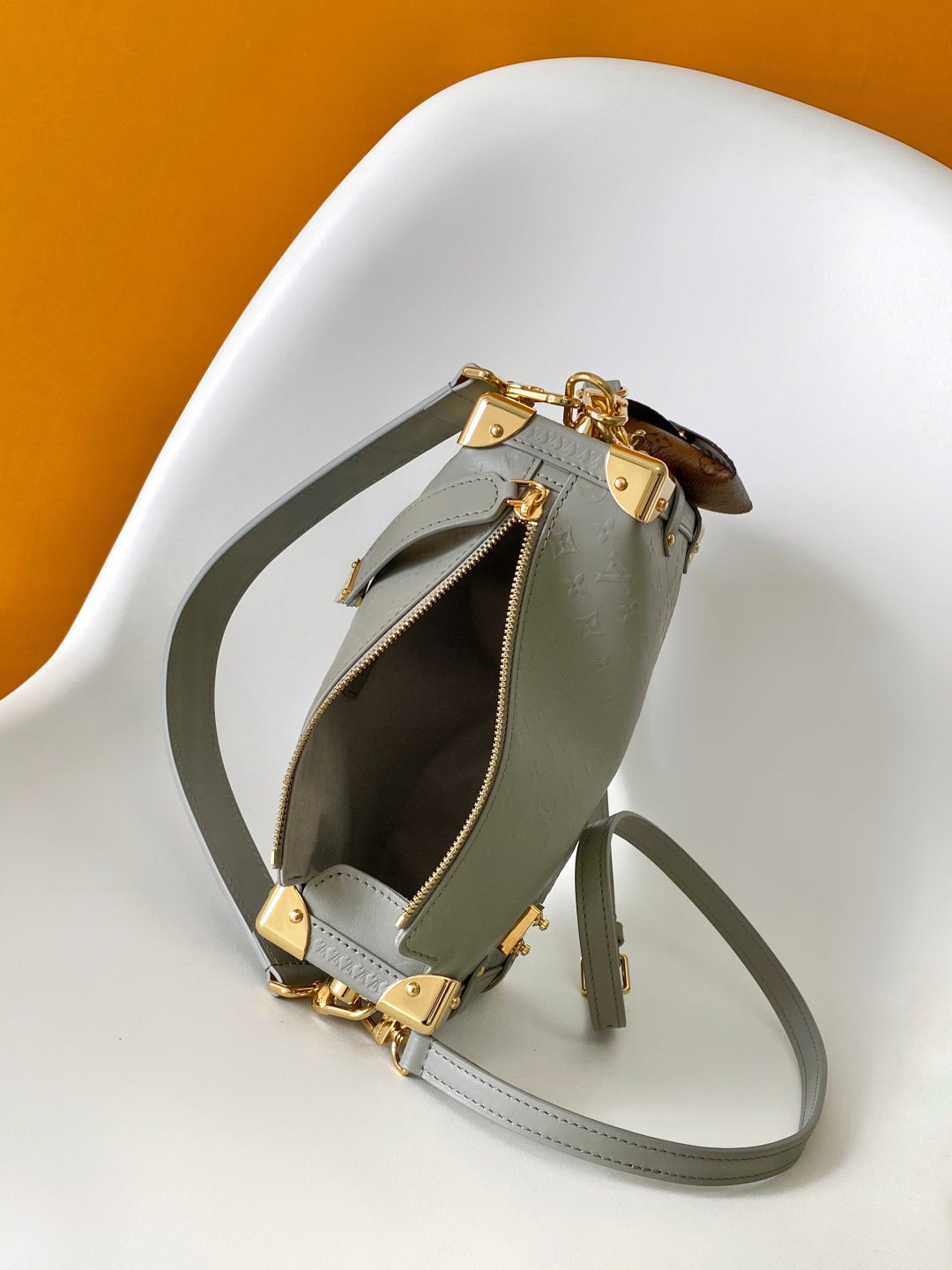 Side Trunk Denim Handbag