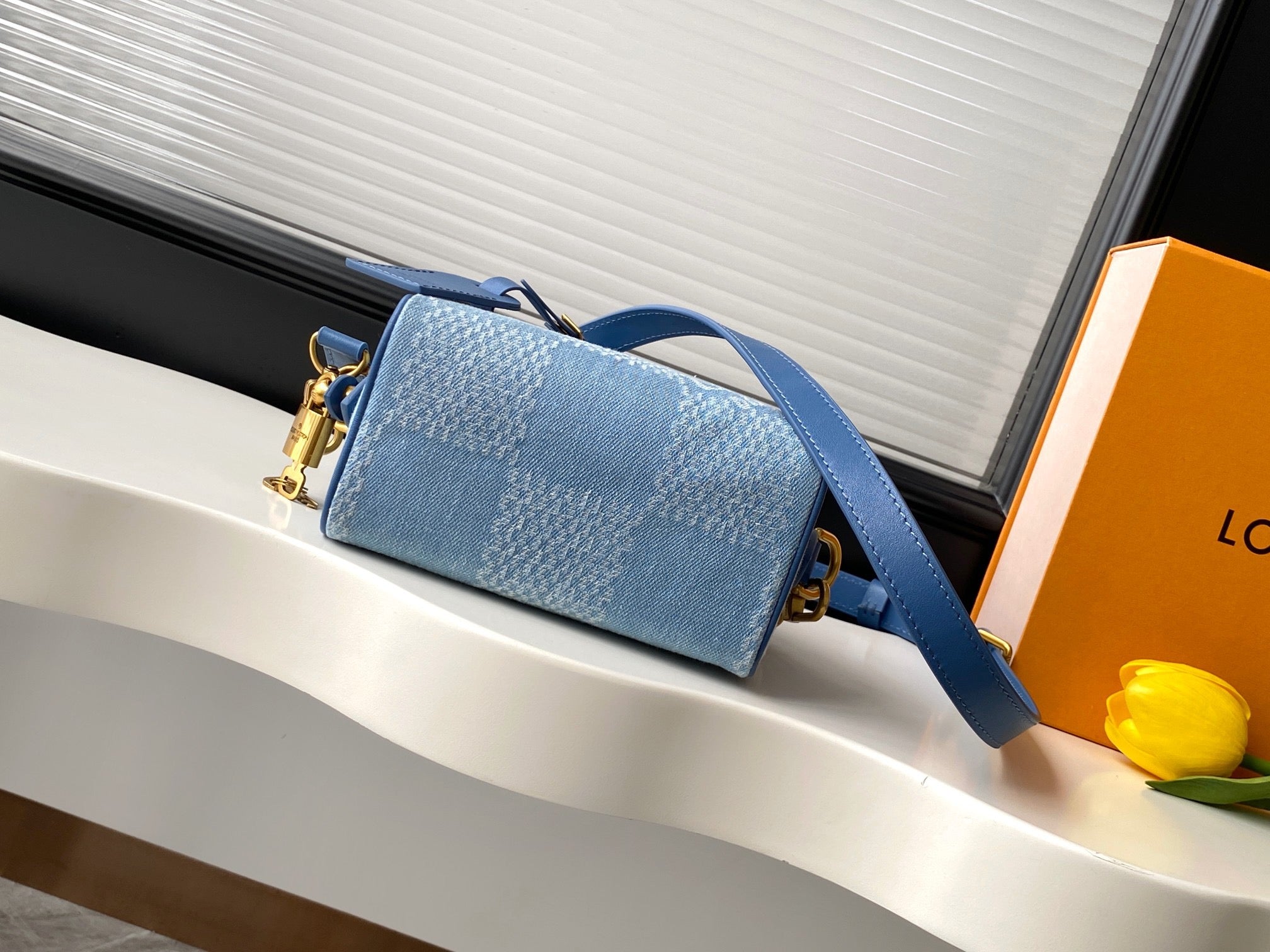 LOUIS VUITTON Speed 18 BlueDenim Bag