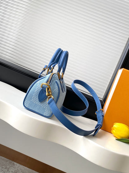 LOUIS VUITTON Speed 18 BlueDenim Bag