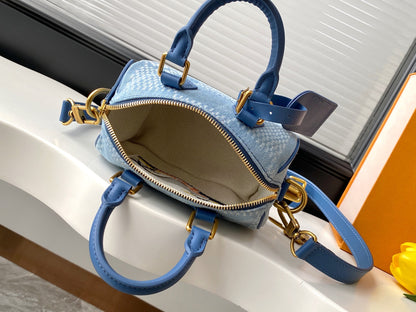LOUIS VUITTON Speed 18 BlueDenim Bag