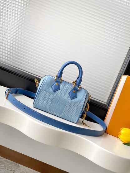 LOUIS VUITTON Speed 18 BlueDenim Bag